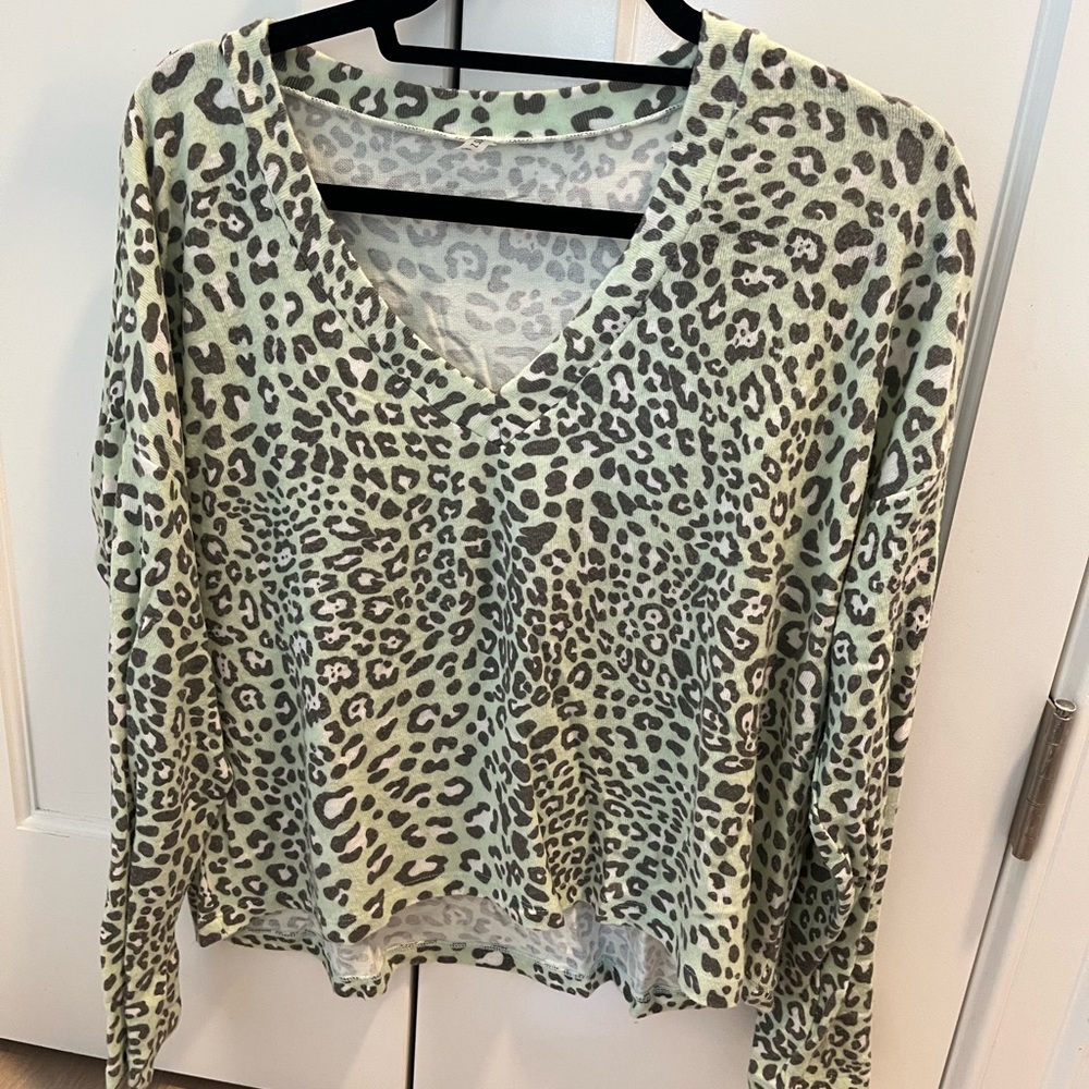 Z supply leopard sweatshirt